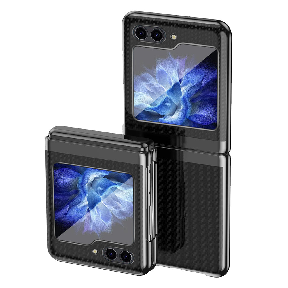 Clear Back Cover for Samsung Galaxy Z Flip5 5G Hard PC Electroplating Frame Phone Case Clear Back Cover for Samsung Galaxy Z Flip5 5G Hard PC Electroplating Frame Phone Case